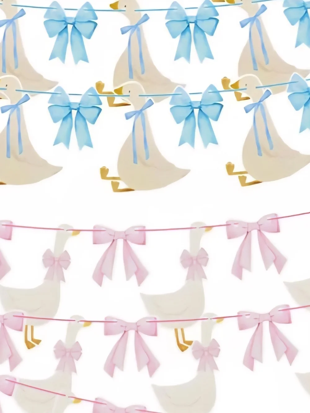 He or She Silly Goose Gender Reveal Backdrop - Blue & Pink